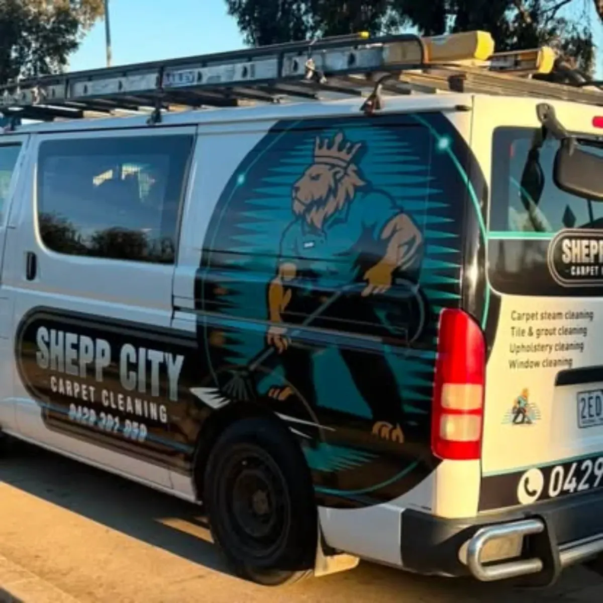 Shepp City Carpet Cleaning branded service van in Shepparton